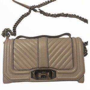 Rebecca MINKOFF gray quilted leather mini bag